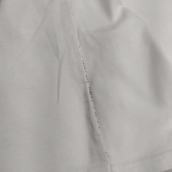 Prada Milano White Logo Patch Crewneck Short Sleeve Casual T-Shirt Men's Medium - Picture 4 of 12